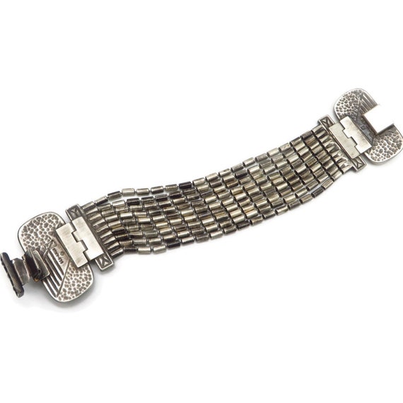 Ben-Amun Multi-Strand Bracelet, Silver Gray Beads… - image 7