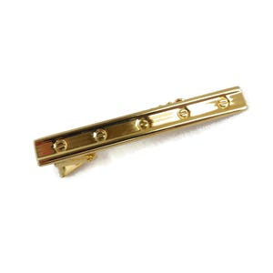 Vintage Narrow Gold Tone Tie Clasp