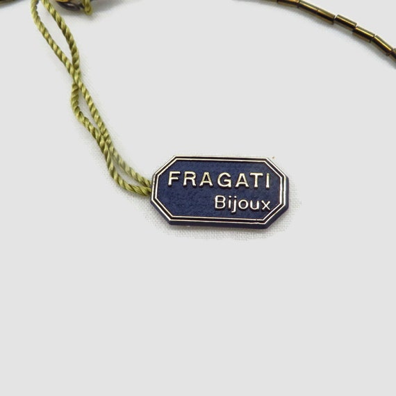 Vintage Brown Bead Pendant Necklace, Fragati Bijo… - image 5