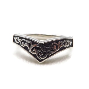 Flongo Men's Gothic Joker Clown Band Ring - Stainless Steel Silver & Black Punk Ring, Size 7