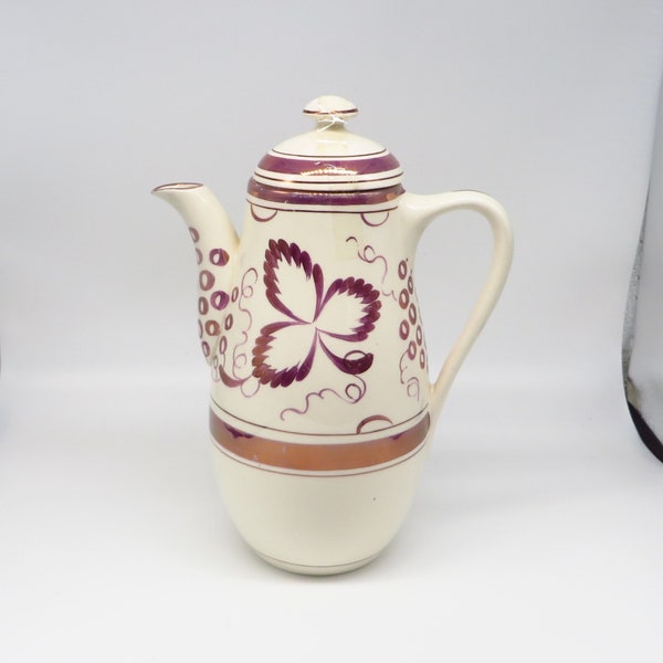 Vintage Teapot, English Hand Painted Lusterware, Gray's Pottery