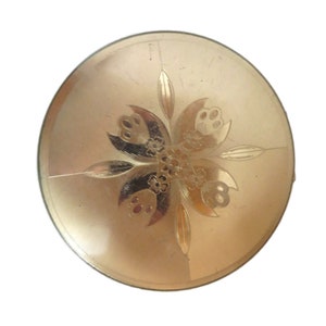 Vintage Compact Elgin American Mid Century Gold Tone Collectible Makeup Case
