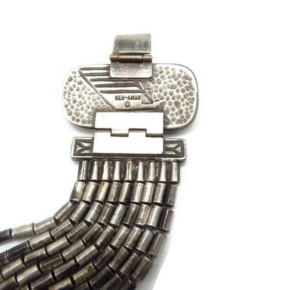 Ben-Amun Multi-Strand Bracelet, Silver Gray Beads… - image 5