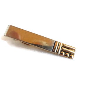 Vintage Swank Gold Tone Tie Clip Modernist Tie Bar Men&#39;s Suit Accessories Father&#39;s Day Gift