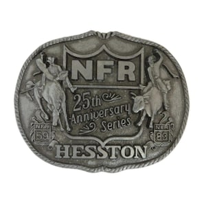 Vintage NFR Belt Buckle National Finals Rodeo 25th Anniversary Buckle