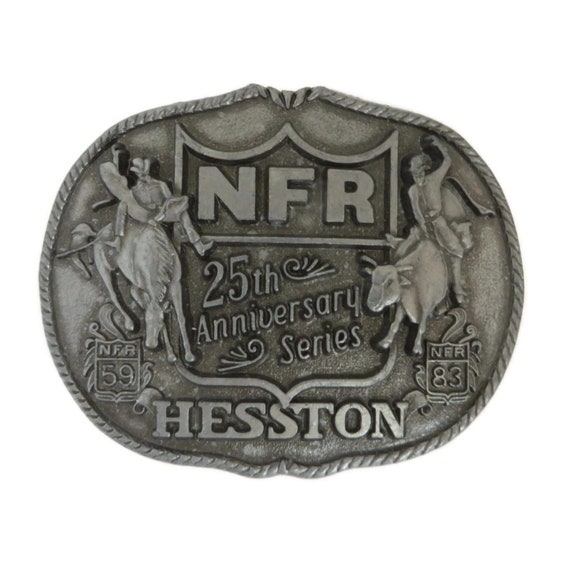 Vintage Rodeo Belt Buckle, National Finals Rodeo … - image 1