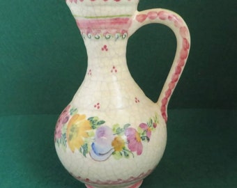 Vintage Small Hand Painted Pitcher, Gmunder Keramik Austrian Pottery