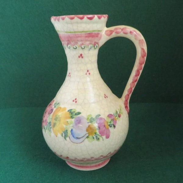 Vintage Small Hand Painted Pitcher, Gmunder Keramik Austrian Pottery