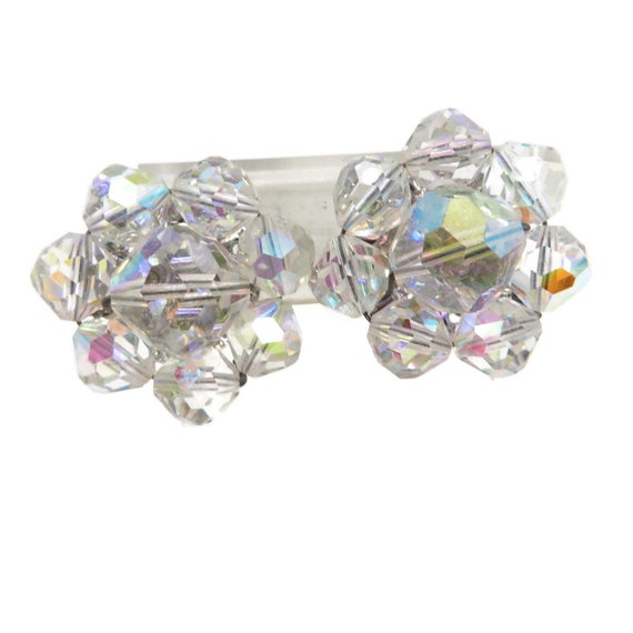 Vintage Crystal Cluster Earrings Coro Clip-ons