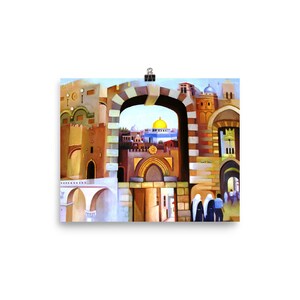 Arabian Town Museum-quality print Middle Eastern life
