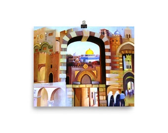 Arabian Town Museum-quality print Middle Eastern life
