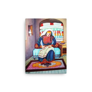 Embroidery - Canvas Print - Arab Art Middle Eastern Art