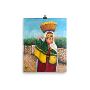 Matte Print Museum-Quality – &quot;Orange Orchard&quot;-- Middle Eastern Art