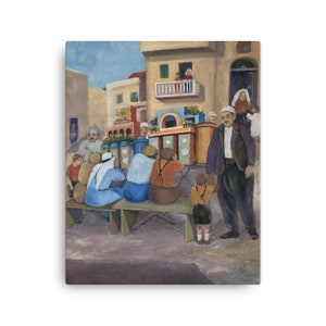 Middle Eastern Town Center Canvas Print -- Middle Eastern Art