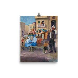Matte Print Museum Quality –&quot;The Town Center&quot;  -- Middle Eastern Art