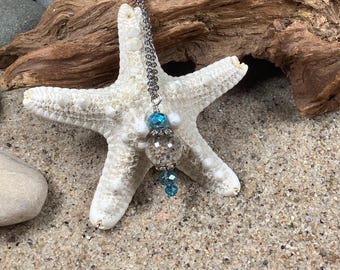 Friendship Globe Necklace Cape Cod Sandy Neck Beach Sand Beach Blown glass Keepsake Boho Kindred Spirit