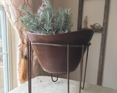Fabulous Hairpin Metal Plant Stand, Hexagon, 1960s, Boho Decor, Hair Pin Plant Holder, Wire Plant Holder, Flower Pot Stand