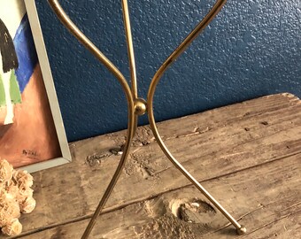 Midcentury Ashtray Stand Rare MCM Decor Brass Tripod Stand