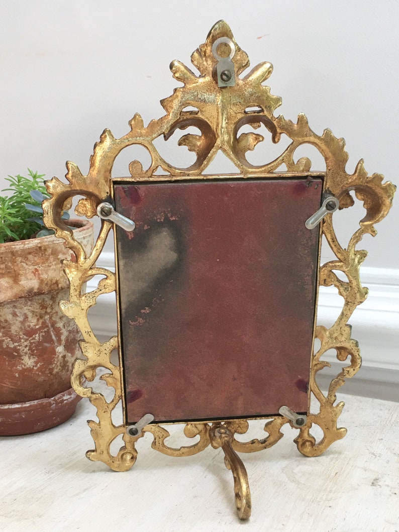 Lovely Ornate Victorian Tabletop Vanity Mirror Gothic Cast Etsy