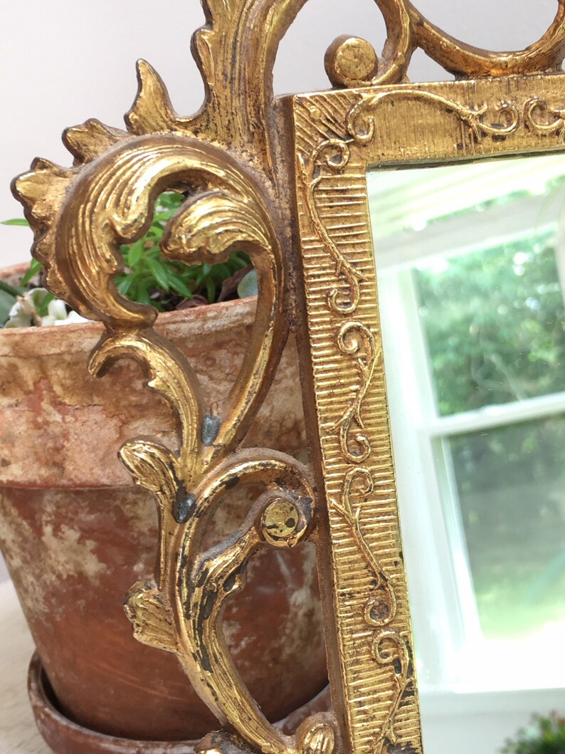 Lovely Ornate Victorian Tabletop Vanity Mirror Gothic Cast Etsy