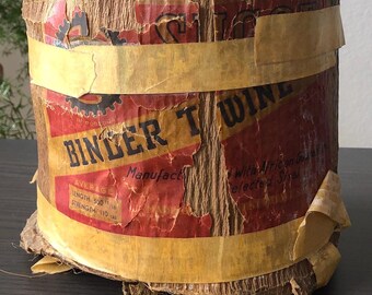 Binder Twine in Original Paper Paper Sack Packaging Vintage Twine Unique Display Hardware Store Display