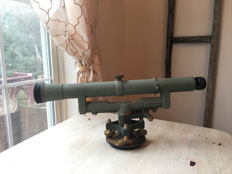 Vintage Keuffel Esser Transit Surveyor Telescope With Original Wooden Carrying Case Level Transit Level Architect Architecture - 