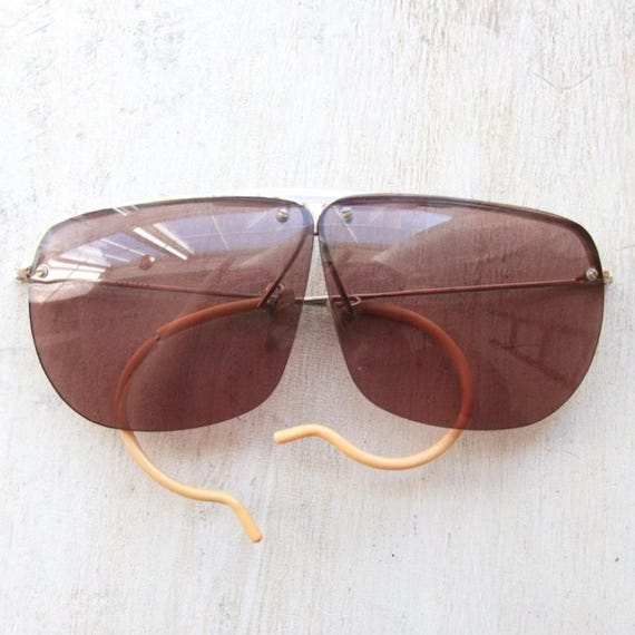 Vintage High Shooter Sunglasses Ray Ban Vintage Aviator Sunglasses 1970's Classic Eye Frames Hipster Eyewear Pearl Brow