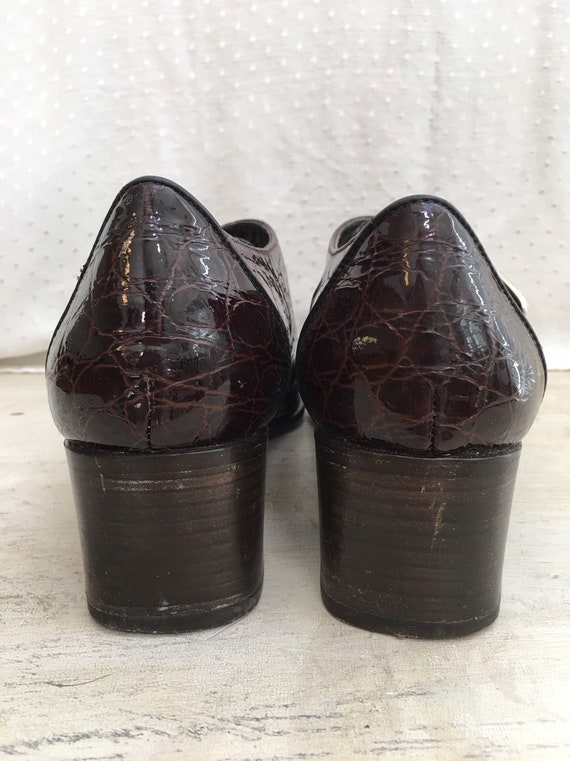 Vintage Bruno Melli Faux Crocodile Loafers, Leath… - image 9