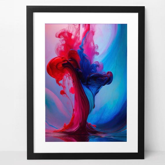 The Liquid Forms Solid Wall Art Digital Download Frame TV Art Abstract Vibrant Colors Fluid Art Modern Decor Bold Tranquil Art
