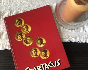 Signed Book Spartacus Movie Book Vintage One of a Kind Decor Collectible Laurence Olivier Autograph Stanley Kubrick Marcus Licinius Crassus