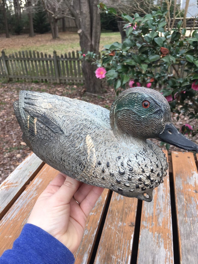Vintage Plastic Duck Decoy Carry Lite Made in Italy Sitting Etsy