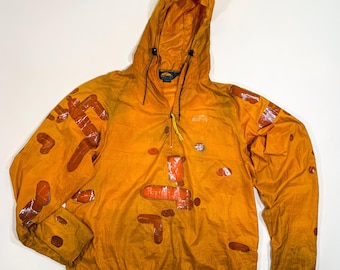 Vintage Golite Shell Jacket Thrashed Outdoor Jacket Archive Fashion Gorpcore Field Repaired Hiking Coat Distressed Hooded Windbreaker
