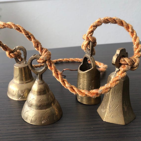 Sarna Bells Collection Bells Made in India Traditional Christmas Antique Holiday Decor Gift for Her MidCentury