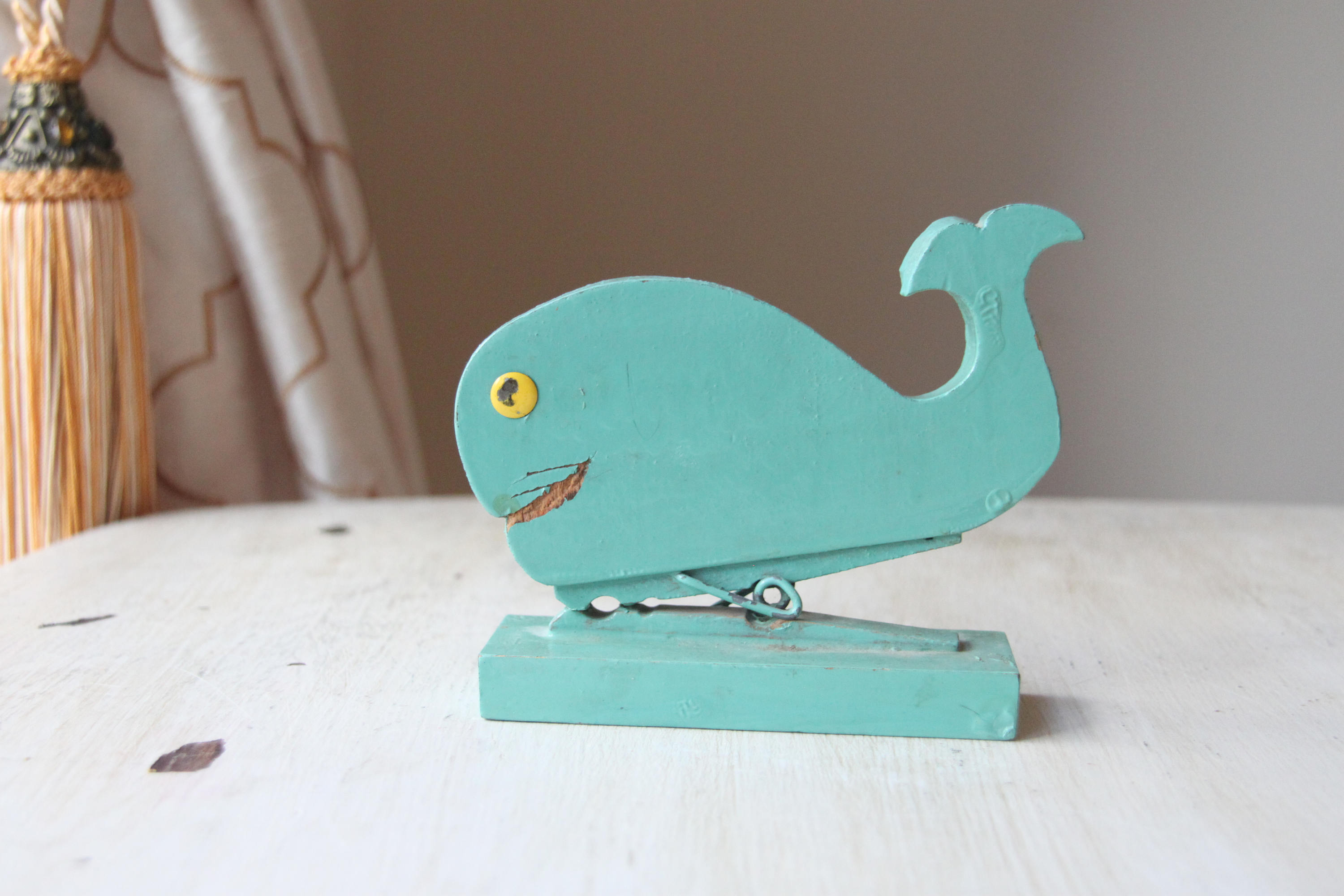Hand Carved Wood Whale Clothes Pin Note Holder Reminder Etsy