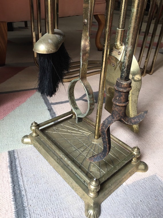 Duck Head Fireplace Tool Set Brass Fireplace Decor Duck Etsy