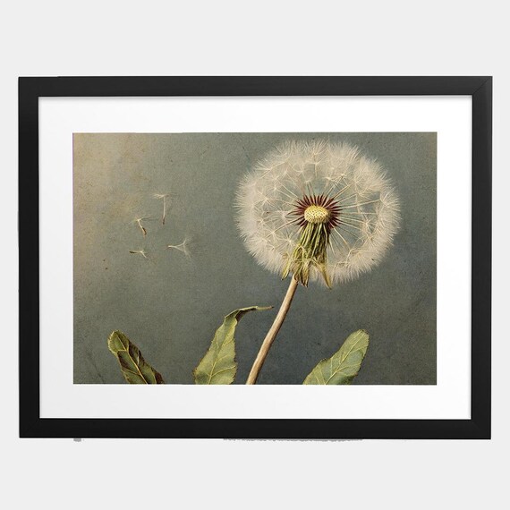 Modern Minimal Wall Art Dandelion Downloadable Art Floral Print Nature Digital Download Wish Art Instant Download