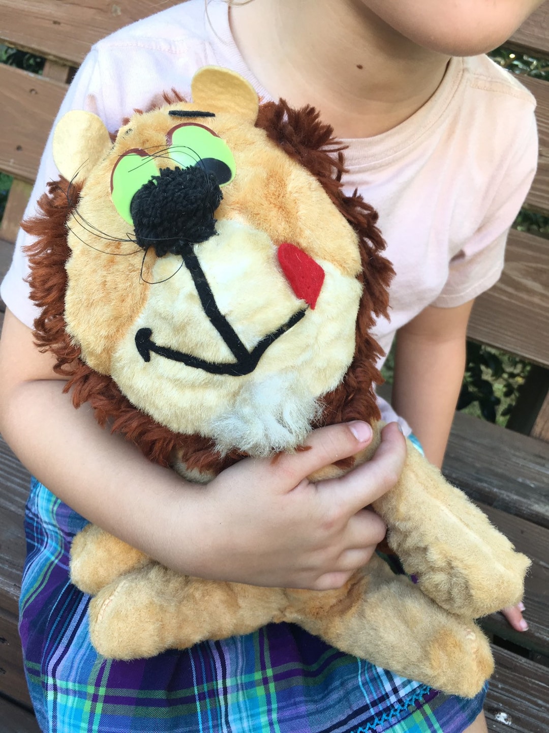Vintage Lion Plush Toy, Mid Century, Child's Toy, Zoo Decor, Saw Dust ...