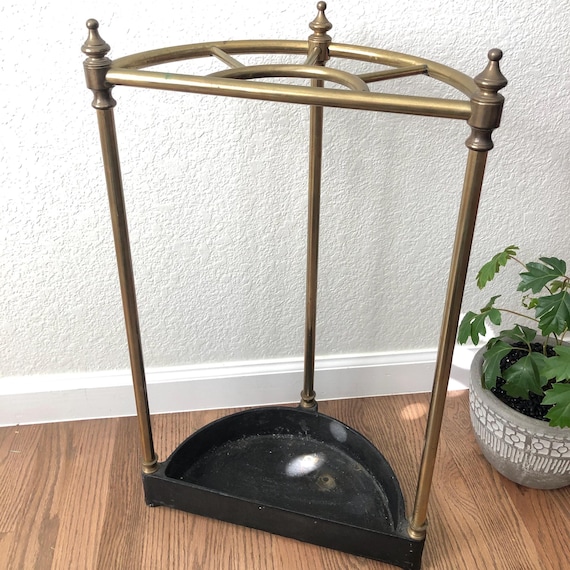 Brass Umbrella Holder Entryway Organizer Functional Home Decor Brass Cane Holder Cast Iron Decor Frederick Cooper Umbrella Stand