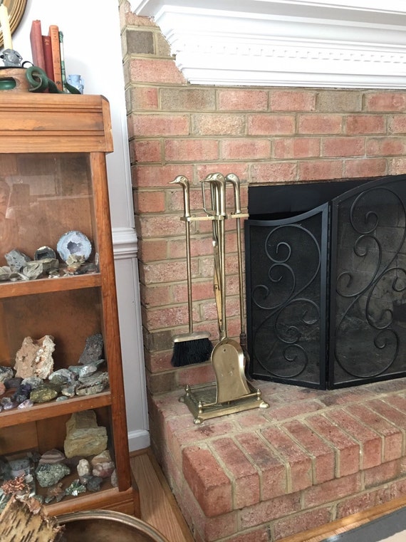 Duck Head Fireplace Tool Set Brass Fireplace Decor Duck Etsy