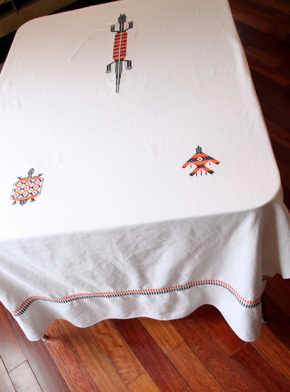 African Textile Handwoven Throw Ethnic Textile Folk Art Boho Decor Dining Room Table Decorartions 1960s Tableware Handmade by Dzogbegan Togo