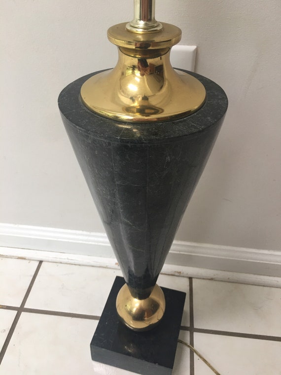 Modern Lamp Contemporary Lighting Stone Lamp Upside Down Triangle Louis Jobst Style Post Modern Lamp Vintage Granite Lamp Modern Art Lamp