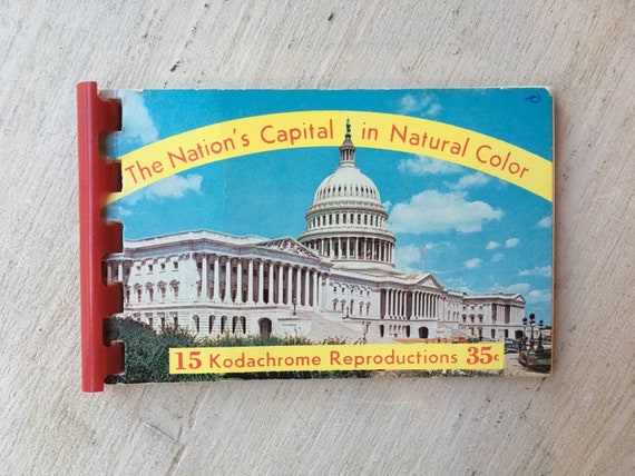 The Nation's Capital in Natural Color - 15 Kodachrome Reproductions 35 cents, Souvenir, Washington DC, Photo Book, Photos, Historical