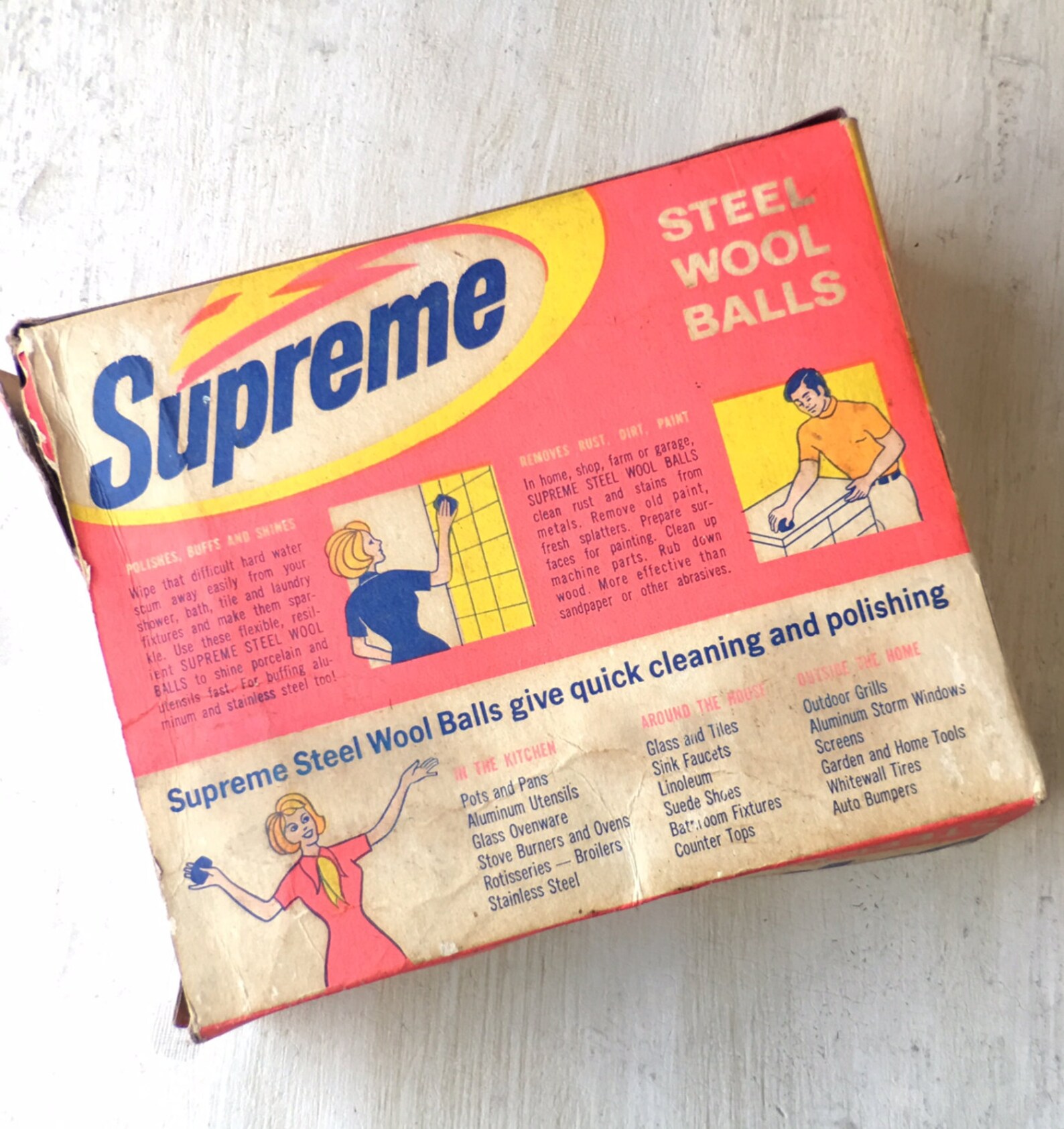 Brillo Supreme Steel Wool Balls in Original Cardboard Box Etsy