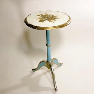Vintage Florentine Side Table Wine Gilt Florentia Vintage Italian Florentine Pedestal Table Floral Top Gilt Furniture Entryway Table Accent