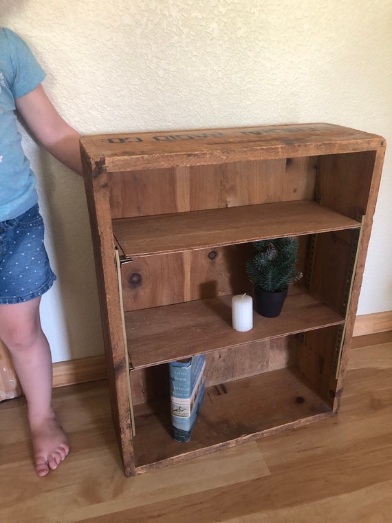 General Radio Wooden Tray Made into a Wall Shelf Wooden Decorative Box with Shelves Dovetail Farmhouse Centerpiece