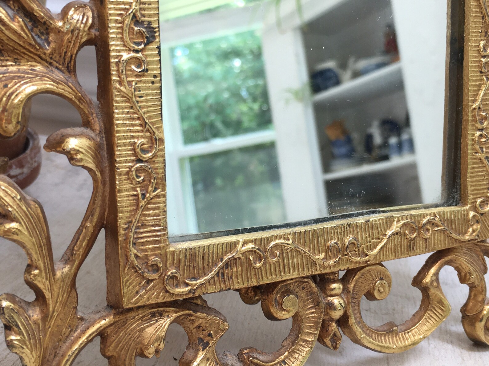 Lovely Ornate Victorian Tabletop Vanity Mirror Gothic Cast Etsy