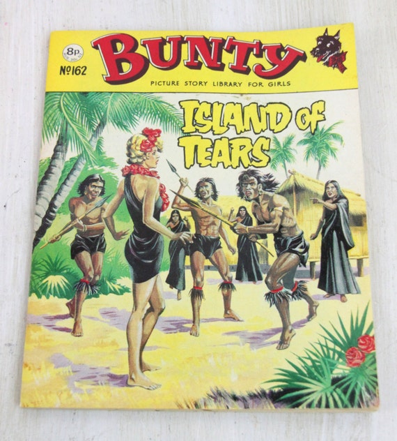 Bunty - Island of Tears Vintage British Comic Book - Issue No 162, Gift idea, Gift for Her, Innocent, Fun, Girl Comic, (WTH-322)