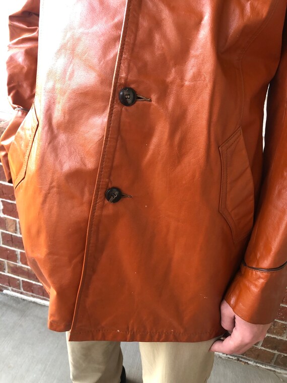 Rare Vintage 1970s Joo Kay Burnt Orange Men's Nat… - image 2