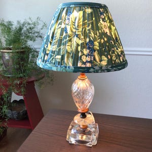 Leviton Clear Glass Spiral Lamp Table Lamp Dresser Lamp 1950s Fifties Works Single Lamp Bedroom Lamp Stacked Glass Lamp