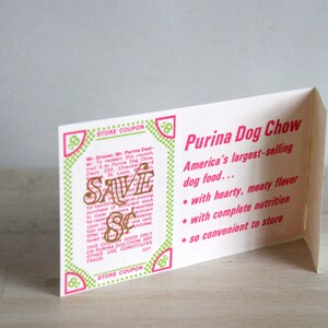 Vintage Purina Dog Chow Coupon Dog Food Coupon Grocery - Etsy